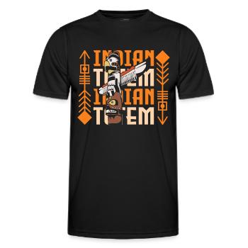 Indianer Ureinwohner Federschmuck - Männer Funktions-T-Shirt - Schwarz - Vorne - AI Model Male 178 dark (178cm)
