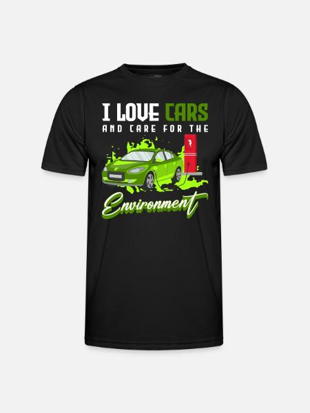 Electric car Environment Climate change - Men's Functional T-Shirt - black