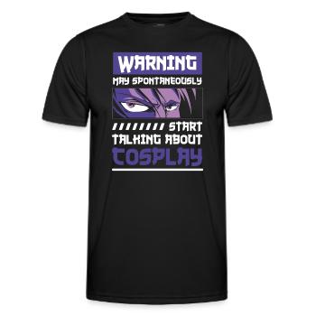 Joueur de cosplay - T-shirt sport Homme - noir - Devant - AI Model Male 178 dark (178cm)