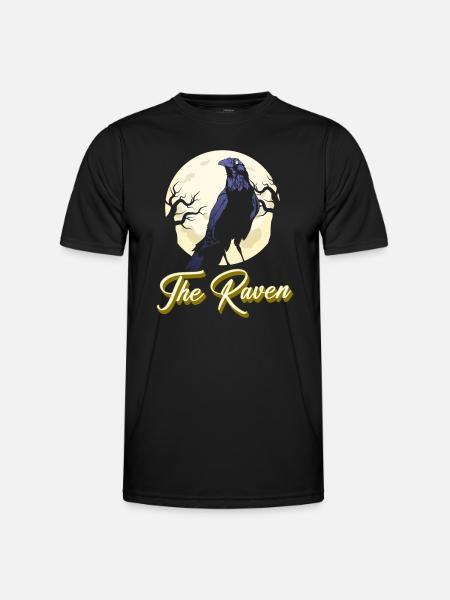 Crow Odin Flying - Men's Functional T-Shirt - black
