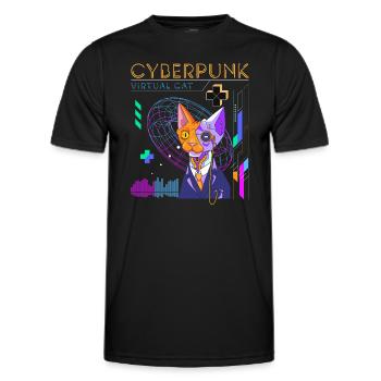 Technologie Android du futur - T-shirt sport Homme - noir - Devant - AI Model Male 178 dark (178cm)