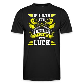 Jeu de fléchettes Dartscheibe Bullseye - T-shirt sport Homme - noir - Devant - AI Model Male 178 dark (178cm)