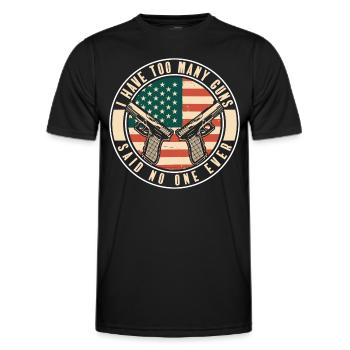 Gun Club, Shooting, Hunting - Men's Functional T-Shirt - black - Front - AI Model Male 178 dark (178cm)