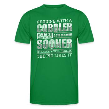 Shoemaker Shoe Leather Original - Men's Functional T-Shirt - kelly green - Front - AI Model Male 178 dark (178cm)
