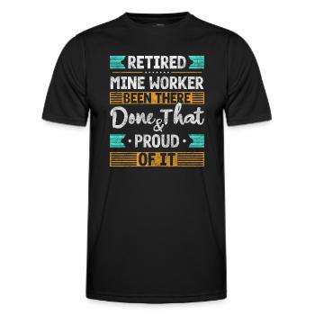 Mines, Ouvrier, Charbon - T-shirt sport Homme - noir - Devant - AI Model Male 178 dark (178cm)