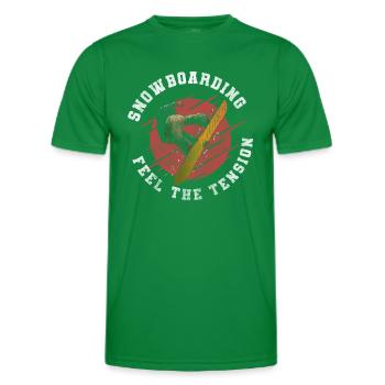 Snowboard Berg Winterurlaub - Männer Funktions-T-Shirt - Kelly Green - Vorne - AI Model Male 178 dark (178cm)