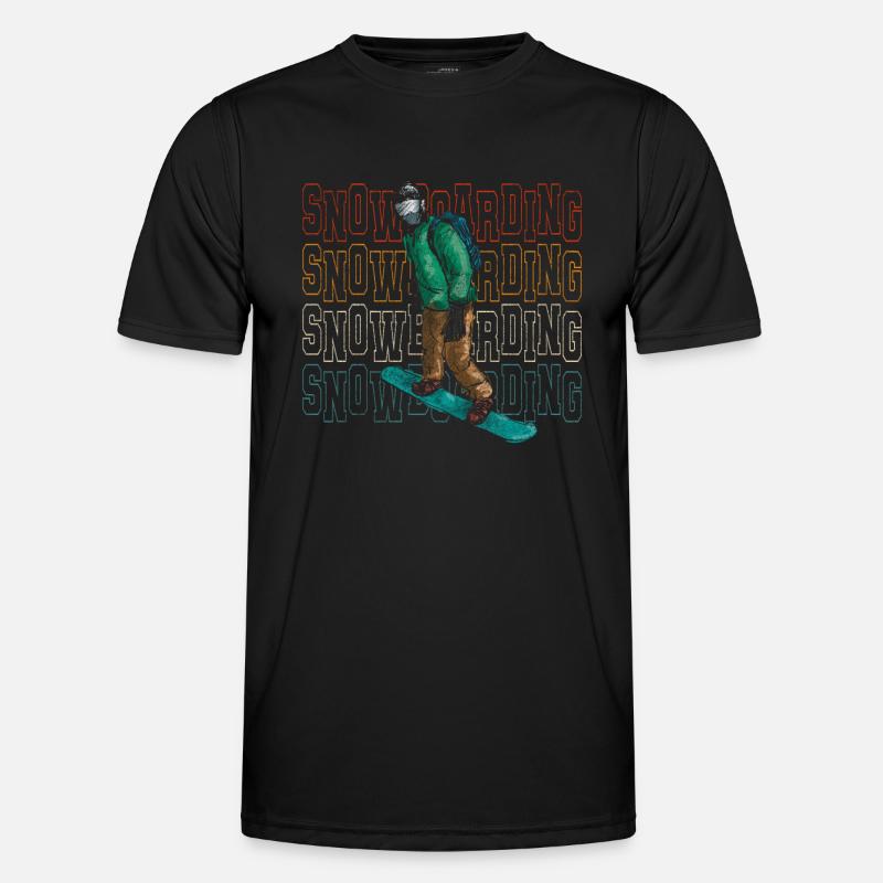 Snowboarder Schnee Tailgrab Sprung Männer Funktions-T-Shirt