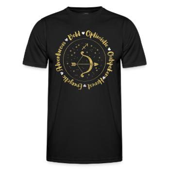 Horoskop November Stern - Männer Funktions-T-Shirt - Schwarz - Vorne - AI Model Male 178 dark (178cm)