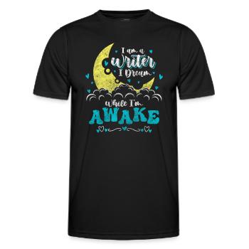Writers, Books, Poets, Bloggers - Men's Functional T-Shirt - black - Front - AI Model Male 178 dark (178cm)