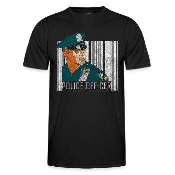 Polizist Blaulicht Tatort Jagd - Männer Funktions-T-Shirt - Schwarz - Vorne - AI Model Male 178 dark (178cm)