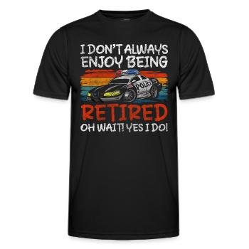 Polizei Ordnung Uniform Jagd - Männer Funktions-T-Shirt - Schwarz - Vorne - AI Model Male 178 dark (178cm)