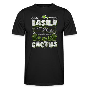 Kakteen Stachelig Gärtner Stich - Männer Funktions-T-Shirt - Schwarz - Vorne - AI Model Male 178 dark (178cm)