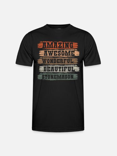 Stonemason Work Craft Craftsman - Men's Functional T-Shirt - black