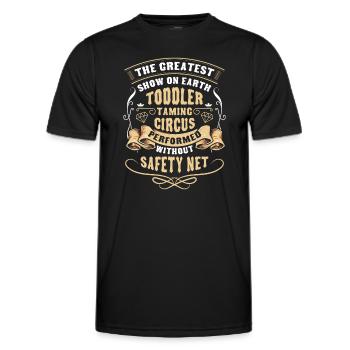 Circus Tent Travelling Circus - Men's Functional T-Shirt - black - Front - AI Model Male 178 dark (178cm)