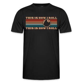 Billard Pub 8-Ball - T-shirt sport Homme - noir - Devant - AI Model Male 178 dark (178cm)