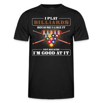 Billiard Kneipe Gewinn - Männer Funktions-T-Shirt - Schwarz - Vorne - AI Model Male 178 dark (178cm)