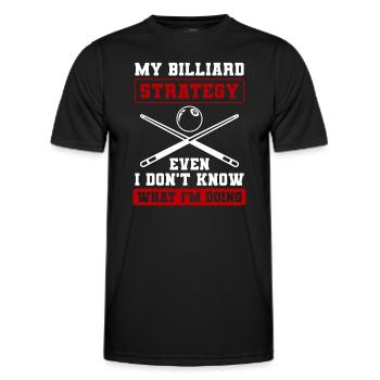 Billiard Training Cue Billardkugeln - Männer Funktions-T-Shirt - Schwarz - Vorne - AI Model Male 178 dark (178cm)