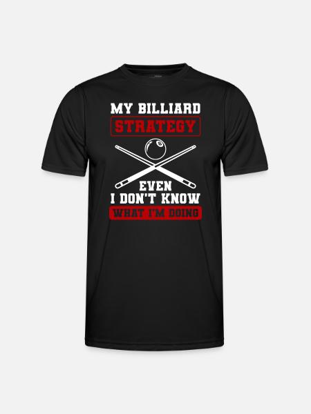 Billiards Training Cue Billiard Balls - Men's Functional T-Shirt - black