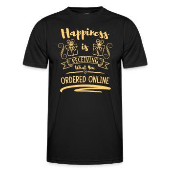 Einkauf Shopaholik Kaufen - Männer Funktions-T-Shirt - Schwarz - Vorne - AI Model Male 178 dark (178cm)