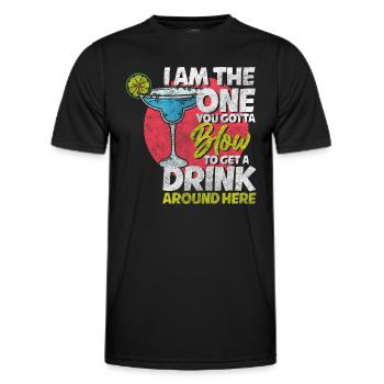 Bar Kellner Shaker Humor - Männer Funktions-T-Shirt - Schwarz - Vorne - AI Model Male 178 dark (178cm)
