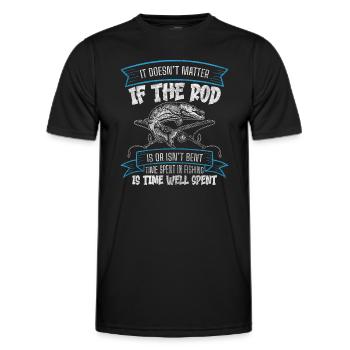 Fishing Fishing Hobby Sport Fishing - Men's Functional T-Shirt - black - Front - AI Model Male 178 dark (178cm)