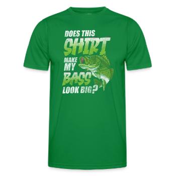 Angler Perch Leisure - Men's Functional T-Shirt - kelly green - Front - AI Model Male 178 dark (178cm)