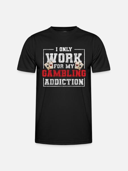 Card Player Gambling Win Bluff - Men's Functional T-Shirt - black