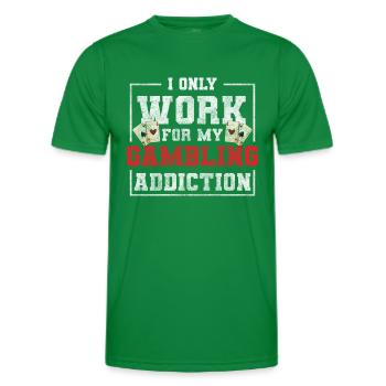 Card Player Gambling Win Bluff - Men's Functional T-Shirt - kelly green - Front - AI Model Male 178 dark (178cm)