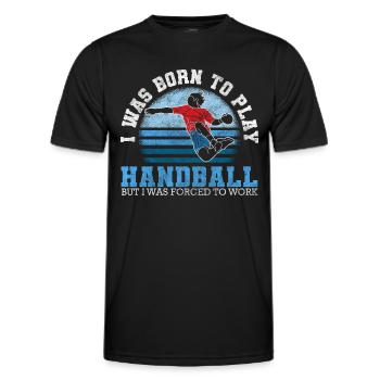 Handball Handballspieler Turnier Sprungwurf - Männer Funktions-T-Shirt - Schwarz - Vorne - AI Model Male 178 dark (178cm)