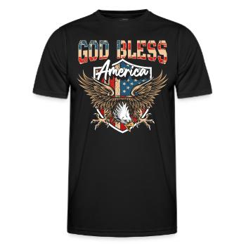 Amerika Flagge Amerikanischer Traum - Männer Funktions-T-Shirt - Schwarz - Vorne - AI Model Male 178 dark (178cm)