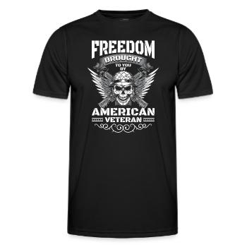 America State Tourism - Men's Functional T-Shirt - black - Front - AI Model Male 178 dark (178cm)
