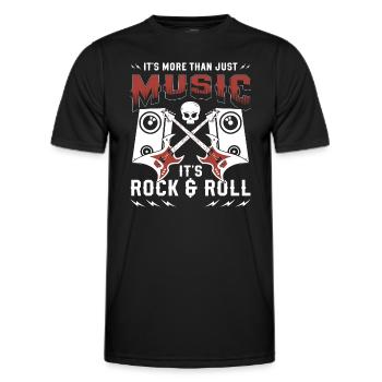 Rocker Hardrocker Sänger - Männer Funktions-T-Shirt - Schwarz - Vorne - AI Model Male 178 dark (178cm)