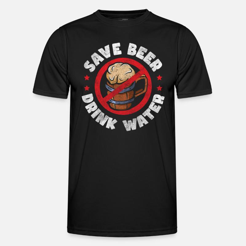 Beer Alcoholics Reason Motivation - Men's Functional T-Shirt - black