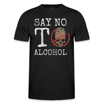 Redémarrage de la consommation d’alcool par les alcooliques non alcooliques - T-shirt sport Homme - noir - Devant - AI Model Male 178 dark (178cm)