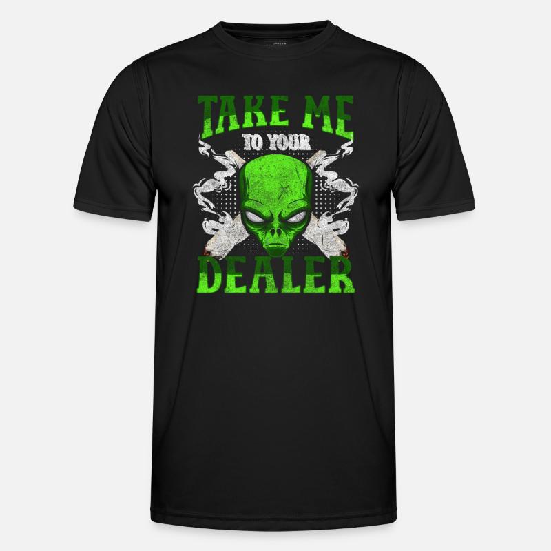 Aliens Earth science fiction - Men's Functional T-Shirt - black