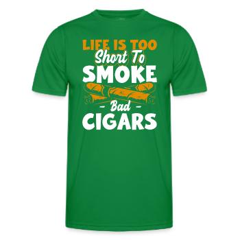 Smoking Nicotine Smoking Ban Vape - Men's Functional T-Shirt - kelly green - Front - AI Model Male 178 dark (178cm)