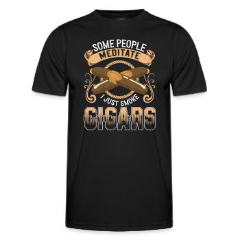 Raucher Gentleman Droge - Männer Funktions-T-Shirt - Schwarz - Vorne - AI Model Male 178 dark (178cm)