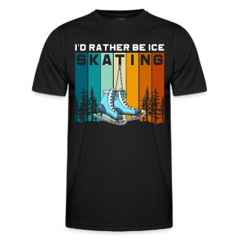 Eislaufen Schlittschuhe Kälte Eislauf - Männer Funktions-T-Shirt - Schwarz - Vorne - AI Model Male 178 dark (178cm)