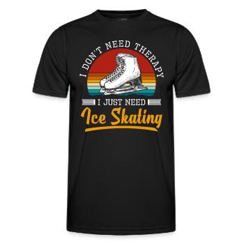 Patinage sur glace Patins à glace Patinoire - T-shirt sport Homme - noir - Devant - AI Model Male 178 dark (178cm)