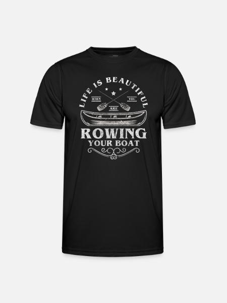 Rower, helmsman, competition, weight training - Men's Functional T-Shirt - black