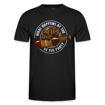 Party Booze Funny - Men's Functional T-Shirt - black - Front - AI Model Male 178 dark (178cm)