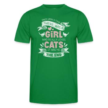Katzenliebhaber Lieblingstier Miau Süß - Männer Funktions-T-Shirt - Kelly Green - Vorne - AI Model Male 178 dark (178cm)