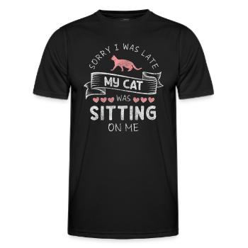 Katzen Stubentiger Katzenlady Süß - Männer Funktions-T-Shirt - Schwarz - Vorne - AI Model Male 178 dark (178cm)