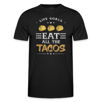 Restaurant Gastronomique Buffet - T-shirt sport Homme - noir - Devant - AI Model Male 178 dark (178cm)