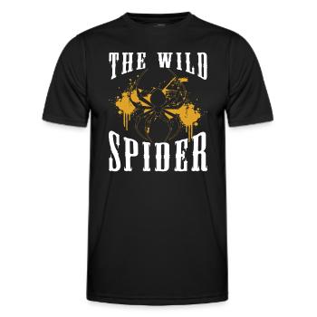Cobweb, Nature, Fishnet, Silk Threads - Men's Functional T-Shirt - black - Front - AI Model Male 178 dark (178cm)