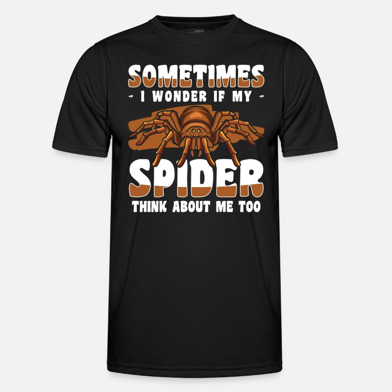 Spinnennetz Krabbeln - Männer Funktions-T-Shirt - Schwarz