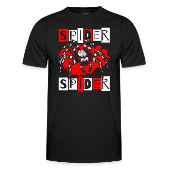 Spinne Natur Arachniden Acht Augen - Männer Funktions-T-Shirt - Schwarz - Vorne - AI Model Male 178 dark (178cm)
