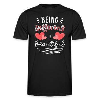 Different, proud, different - Men's Functional T-Shirt - black - Front - AI Model Male 178 dark (178cm)