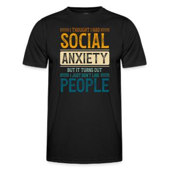 Anders Mensch Individuell Besonders - Männer Funktions-T-Shirt - Schwarz - Vorne - AI Model Male 178 dark (178cm)