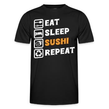 Japanisch Essen Lieblingsessen - Männer Funktions-T-Shirt - Schwarz - Vorne - AI Model Male 178 dark (178cm)